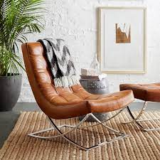 Light luxury chair walnut arm swallow gird nordic single sofa living room bedroom ins designers leisure chair single sofa chair. James Leather Chair Accent Chair Williams Sonoma