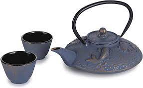 Amazonsmile Hinomaru Collection Rikyu Japanese Cast Iron Tetsubin Tea Set Including Teapot 26 Fl Ounce With Stainless Steel In Tea Pots Tea Cup Gifts Tea Set