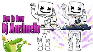 It's super easy art tutorial for beginners, only follow. How To Draw Dj Marshmello Fortnite Step By Step Myhobbyclass Com
