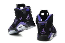 Black And Purple Nike Basketball Shoes Women Jordan Shoes Cheap Air Jordan 6 Retro Black Purple Women Shoes Stitching Edit Rj Leather Shoes Woman Nike Free Shoes Nike Shoes Women