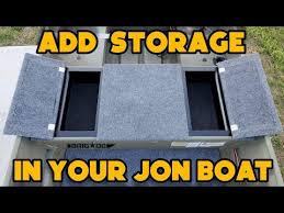 The boat bench seat, leaning post and fish cleaning table are all produced with anodized. Turn Your Jon Boat Bench Into Storage Youtube