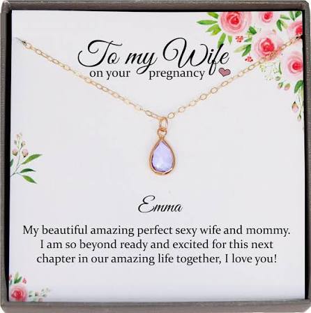 Wife Pregnancy Gift for Wife Baby Shower Gift for Mom to be Gift for Expecting Mom Gift Pregnant Wife Gift from Husband - Nov/Regular Chain / Standard