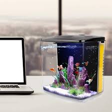 Freesea 1 4 Gallon Betta Aquarium Fish Tank With Led Light And Filter Pump In 2020 Small Fish Tanks Betta Aquarium Fish Tank