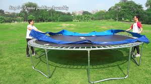 How to assemble a trampoline frame. Orcc Out Net Trampoline Assembly Video Youtube