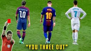 That red card vs chile was a conmebol gift after what he said and no one can disagree that. Messi Ronaldo Neymar Sent Off All Red Cards Youtube