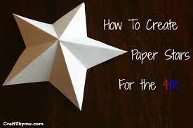 A square sheet of paper. Paper Stars How To Make 5 Pointed 3 D The Reaganskopp Homestead