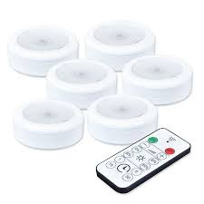 Ecolight 6 Pack 3 In Battery Puck Under Cabinet Lights With Remote Lowes Com Puck Lights Cabinet Lighting Under Cabinet Lights