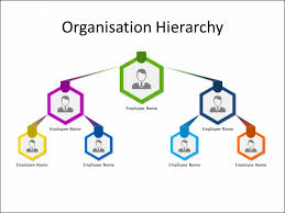Ppt Slide Organization Chart 3 Level Multicolor