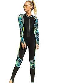 Women S Full Body Swimsuit Rash Guard One Piece Long Sleeve Long Leg Swimwear With Uv Sun Protection Black 2 Cx18gx6gncd Size Small For Weight 95 110bs Full Body Swimsuit Long Sleeve Bathing