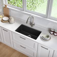 Without joints, without cracks, without limits. Kraus Granite Black Onyx 31 Inch 1 Bowl Undermount Kitchen Sink Overstock 8844063