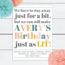 Virtual Birthday Party Games For Adults At Home Virtual Birthday Party Ideas For Kids Special Time With Friends In 2020 Virtual Invitations Virtual Party Birthday Invitations