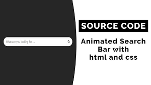 Animated Search Bar Css Source Code Coding