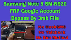 Ethical hackers like this tool for the advanced features it comes with. Samsung Note 5 Sm N920s Frp Bypass By File Without Hushsms Method No Talkback Ii Note 5 Google Accou For Gsm