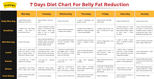 Tips To Reduce Belly Fat 7 Day Diet Chart For Men Women