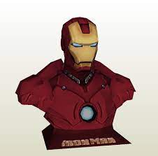 This iron man armor's model was inspirade on the amor from avengers: Papercraft Pdo File Template For Iron Man Iron Bust