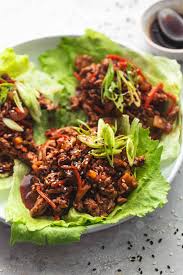 Fresh herbs and a sprinkling of nuts add great fresh flavor and some crunch. Pork Lettuce Wraps Creme De La Crumb