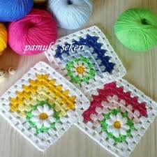 Hayirli Aksamlar Papatyali Modelden Battaniye Koltuk Sali Ve Kirlent Tig Isleri Battaniye Orgu Motifleri