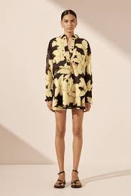 SHONA JOY Lucia Oversized Patch Pocket Shirt