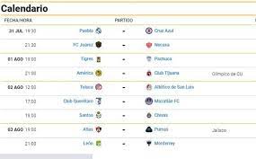 The liga mx (spanish pronunciation: Fechas Y Horarios De La Jornada 2 Del Apertura 2020 De Liga Mx Mediotiempo