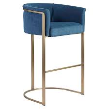 Marrisa B Modern Blue Stool By Euro Style Modern Bar Stools Bar Stools Bar Chairs