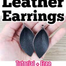 Leather scraps never looked so glamorous. How To Make Leather Earrings 3 Free Templates Marching North