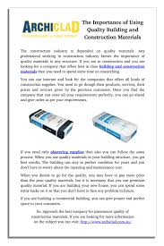 Stocking countless construction and home improvement supplies from timber decking, concrete, doors and appliances means no matter what you need, we have it. The Importance Of Using Quality Building And Construction Materials By Building Materials Issuu