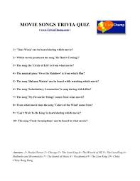 By getting out of your everyday habits you can spur dive. Movie Songs Trivia Quiz Trivia Champ