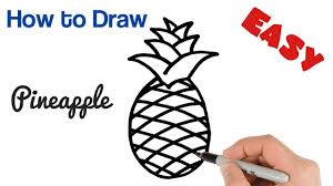 Cute pineapple drawing step by step. How To Draw A Pineapple Super Easy For Beginners Youtube