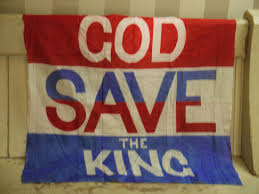 While this used to be the physical crown in the tower of london — it evolved over time into a legal corporation sole able to be controlled only by the ruling monarch. Resrrved For Helen Rare Vintage Flag God Save The King Flag Etsy Vintage Flag Flag Decor Cotton Flag