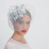 Light Grey Grey Fascinator