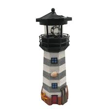 China Wholesale Home And Garden Decor Solar Waterproof Polyresin Lighthouse Shaped Resin Lawn Light China Solar Light For Garden And Led Lawn Lights Price
