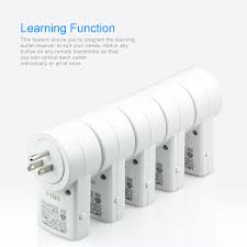 Etekcity remote control outlet wireless remote light switch for lights, lamps, fans, household appliances, up to 100 ft. Etekcity Indoor Wireless Remote Control Power Outlet Light Switches 5 2 White Walmart Com Walmart Com