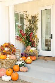 Start your outdoor fall decorating on the steps (not just the front entry) and work your way to the door to add charm and color to your porch. 20 Best Outdoor Fall Decorations Fall Yard Decor Ideas