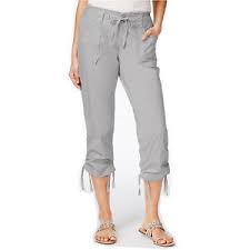 details about inc international concepts size 6 cropped regular fit cargo pants sky gray