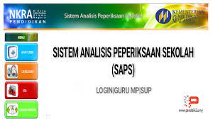 Kepada ibu bapa dan guru yang selalu menggunakan portal saps (sistem analisis peperiksaan sekolah) ini, diminta jasa baik anda untuk bookmark laman web. Login Saps Sistem Analisis Peperiksaan Sekolah Kpm Pendidik2u