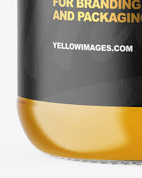 Download Clear Glass Jar With Honey Mockup In Jar Mockups On Yellow Images Object Mockups PSD Mockup Templates