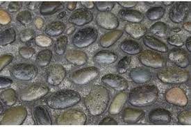 How To Install An Inexpensive Pebble Floor Hunker Pebble Patio Concrete Front Steps Concrete Deck