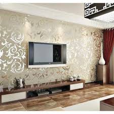 Outstanding 25 Elegant Living Room Wallpaper Design For Amazing Home Decoration Https Bosidolot Com 2018 Wallpaper Living Room Gold Living Room Living Decor