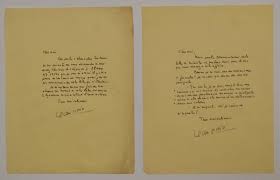 +33 66 62 66 15. Giono Jean Ecrivain Francais 1895 1970 2 Lettres Autographes Signees A Son Lot 33 Autographes Collection Colette Monceau Chez Isabelle Goxe Et Laurent Belaisch Hotel Des Ventes D Enghien Auction Fr