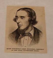 small 1880 magazine engraving ~ SIR JAMES STANSFIELD