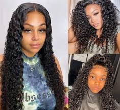 Brazilian curly wig water wave lace front human hair wigs with baby hair virgin hair wigs with lace frontal wigs wet and wavy human hair wig surinshop. Buy 18 Inches Brazilian Deep Curl Transparent Lace Front Wigs Wet Wavy Human Hair 13x4 Ear To Ear Lace Frontal Wigs Deep Curly Wave Wig For Black Women With Baby Hair Pre