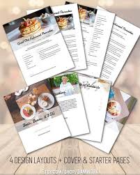 Recipe Book Ultimate Template 4 Designs 5 Starter Pages Etsy In 2020 Family Cookbook Recipe Book Cookbook Template