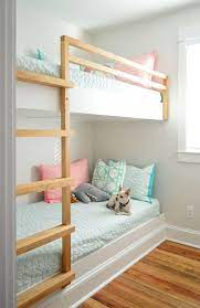 The donco is a standard traditionally designed full over full wooden bunk bed with ladder attached as opposed to stairs, but still well built, sturdy, and strong enough for adults and kids to make the climb. How To Make Diy Built In Bunk Beds Young House Love