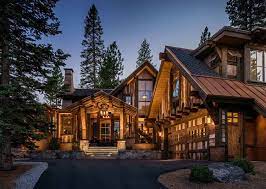Wood shakes and stone accent the exterior of this rustic mountain home plan. Rustic Mountain Cabin In Northern California Infused With Texas Charm