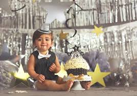 First Birthday Cake Smash New Years Theme Stars And Streamers One Year Milestone Photo By Massart Photo First Birthday Cakes First Birthdays 1st Birthdays