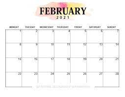 Just download, edit, add your important notes editable february 2021 calendar is an editable calendar has weeks start on monday. Pretty Printable 2021 Calendar Monday Start 2021 Calendar Free Printable Calendar Monthly Calendar
