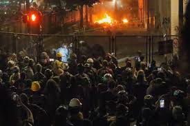 Immigration and customs on thursday police released information that showed during more than 80 nights of protests in portland authorities declared riots more than 17 times and arrested more than 500 people. George Floyd Protests In Portland Oregon Wikiwand