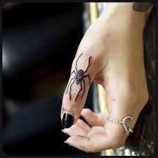Finger Tattoo Spider Insect Tattoo Finger Tattoos Knuckle Tattoos