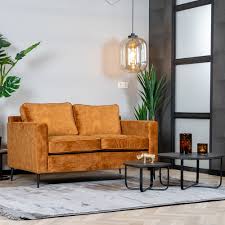 Sofa versenden mit zweimannabholung, sendungsverfolgung und wunschtermin des abholdatums. Samt Sofa 2 Sitzer Florida Ockergelb Cognac 30 Tage Ruckgabegarantie Livin24
