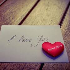 Birthday Card For Lover With Name And Photo Write Your Lover Name On Red Heart Greeting Card I Love You Pictures I Love You Images Love Names For Boyfriend